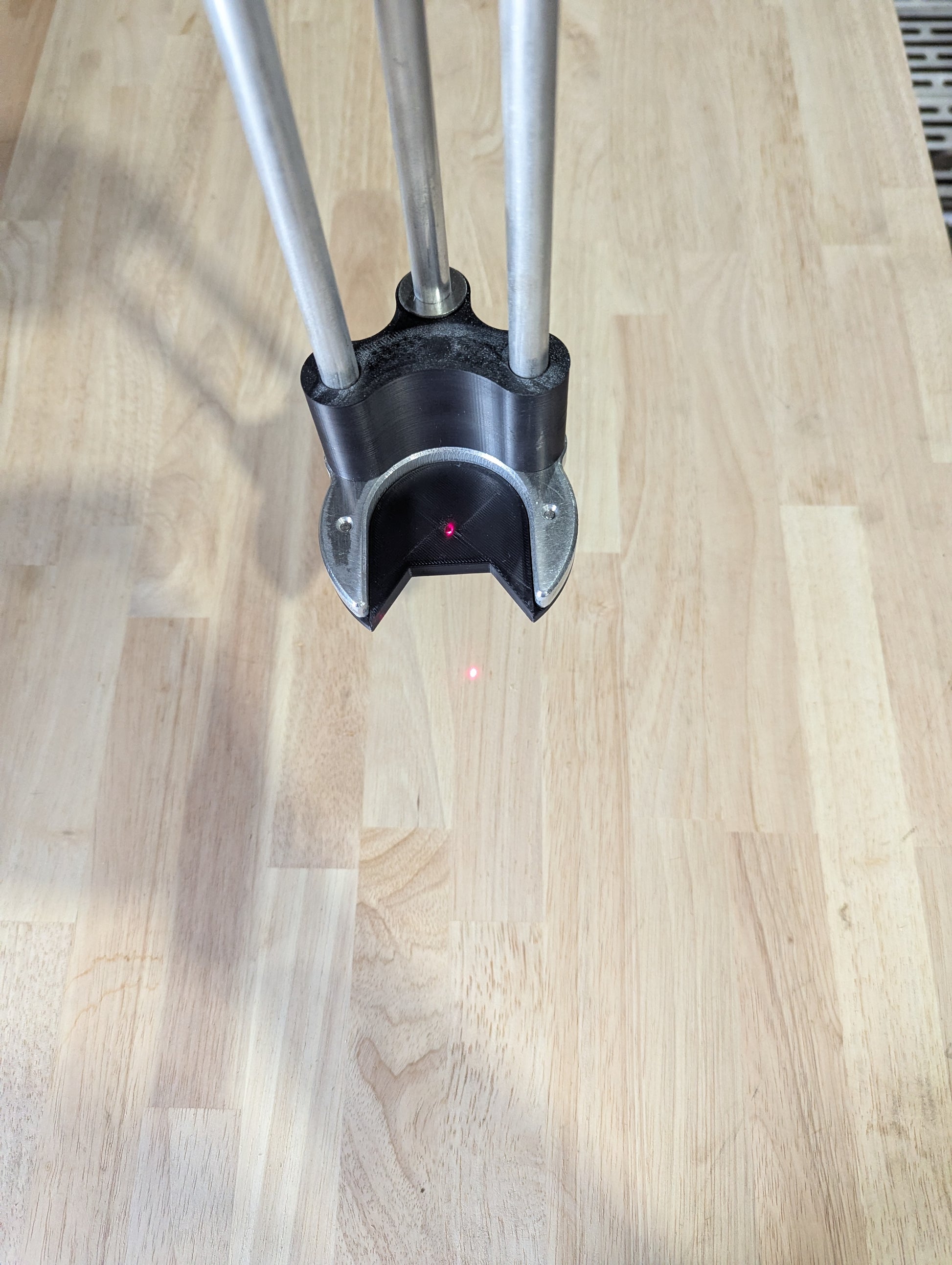 Anchor Bolt As-Built Jig with Laser Plummet installed.