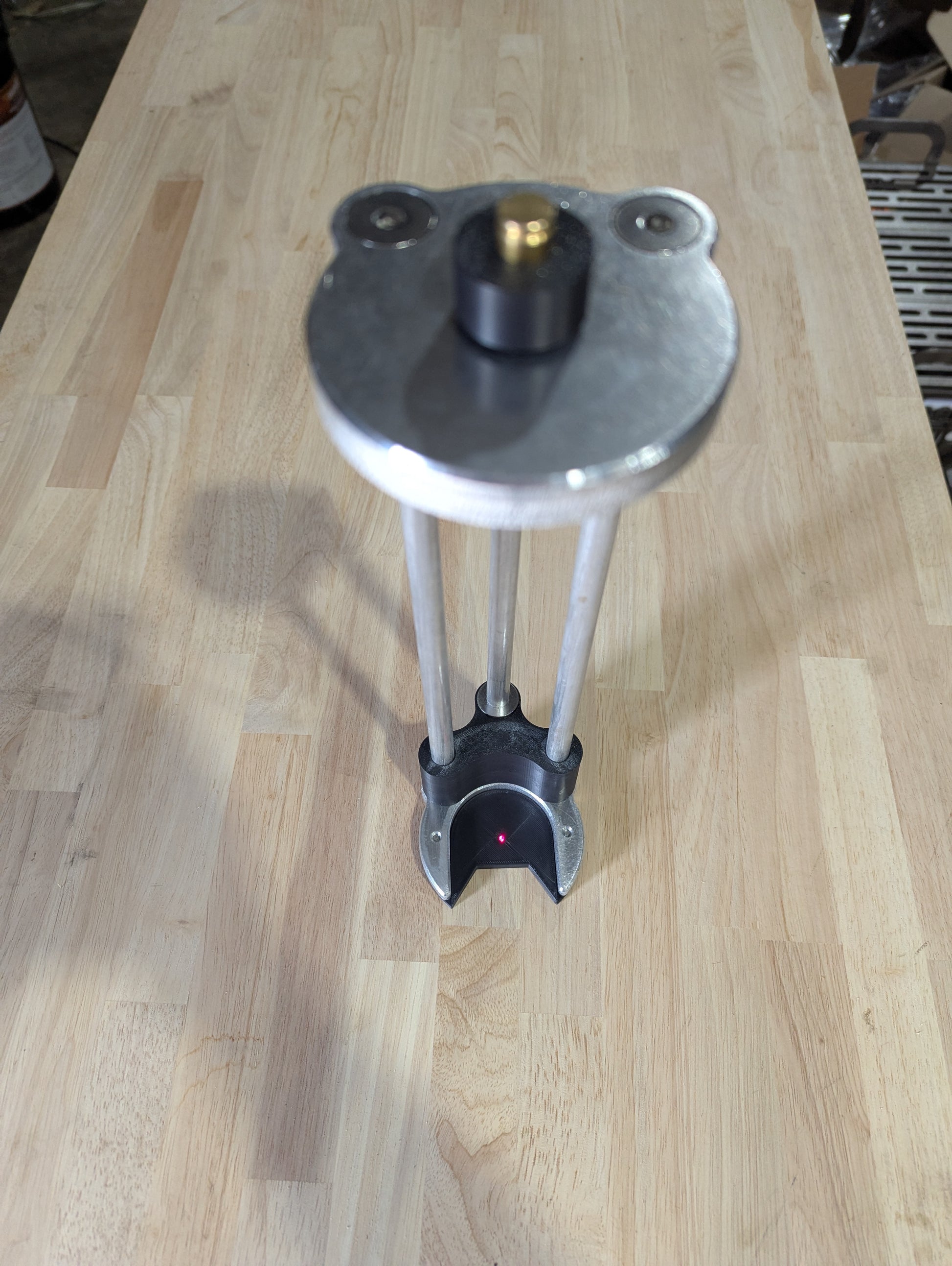 Anchor Bolt As-Built Jig with Laser Plummet installed.