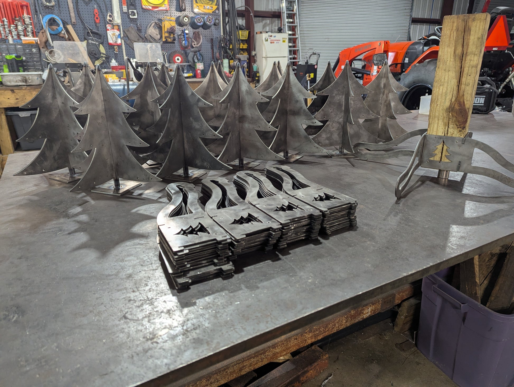 Christmas Stocking Stand pieces.