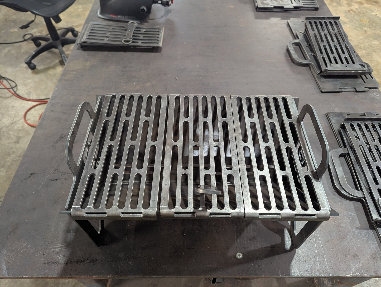 Flat pack grill grates.
